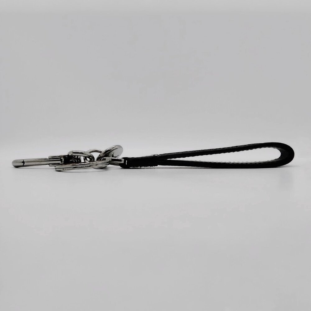 Louis Vuitton Mens Dragonne Keychain Monogram Eclipse Leather Key Holder - Picture 3 of 6